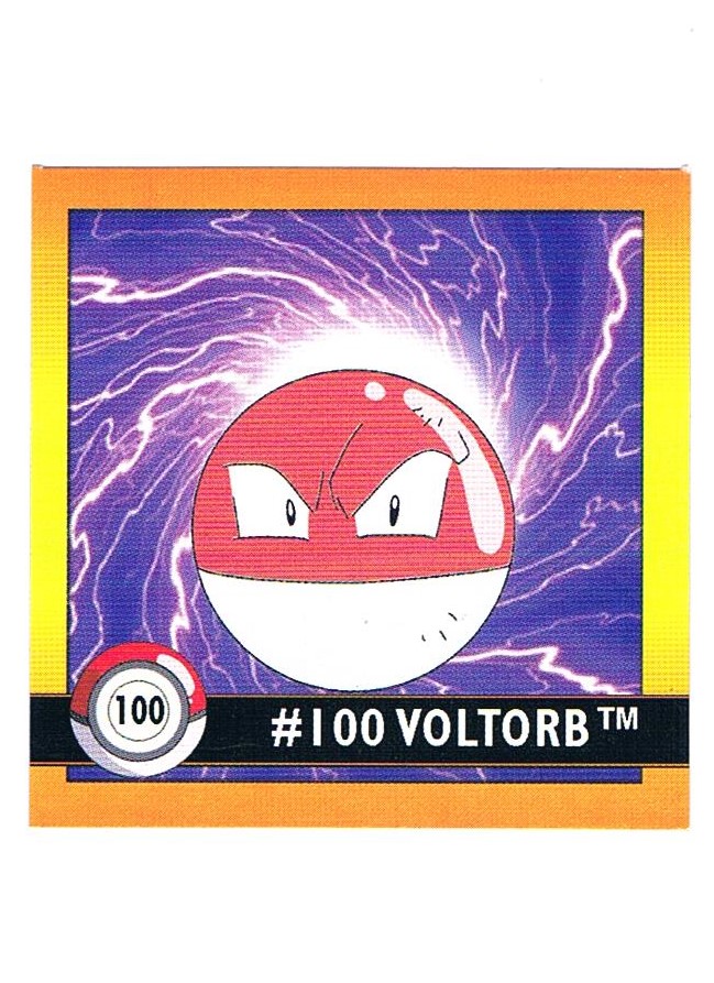 Sticker No. 100 Voltorb/Voltobal