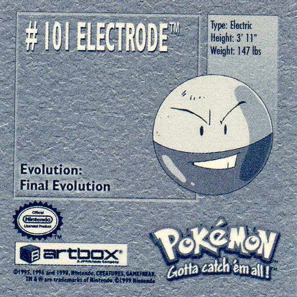 Sticker No. 101 Electrode/Lektrobal 2