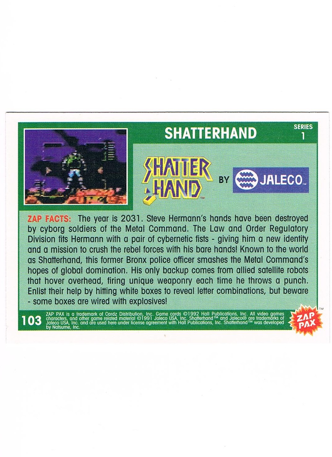 Zap Pax No. 103 - Shatter Hand 2