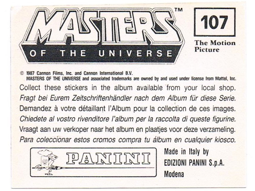 Panini Sticker No. 107 2