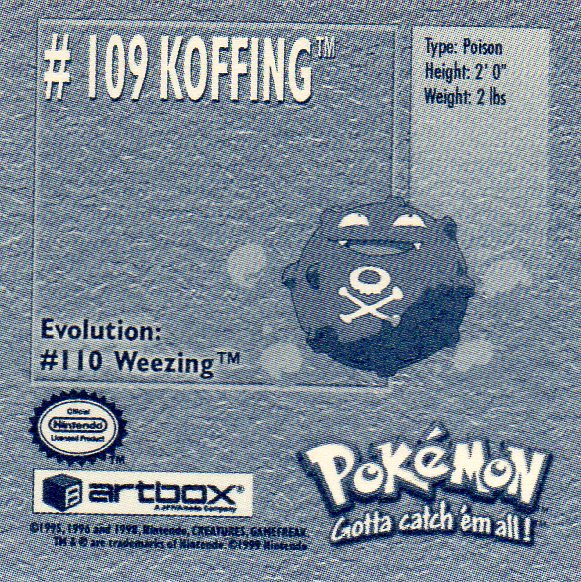 Sticker Nr. 109 Koffing/Smogon 2
