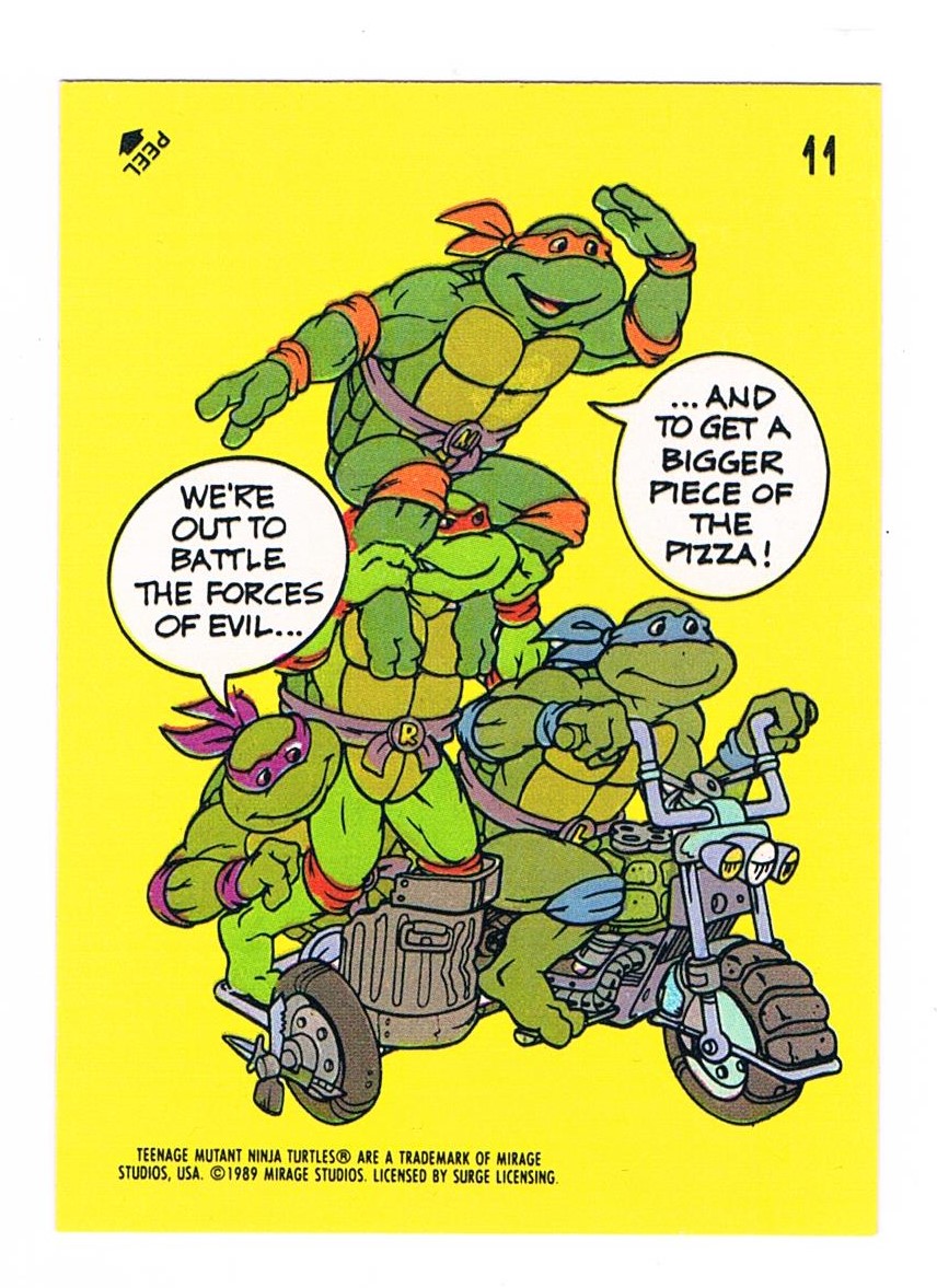 Sticker No. 11 - Turtles Topps Sticker von 1989