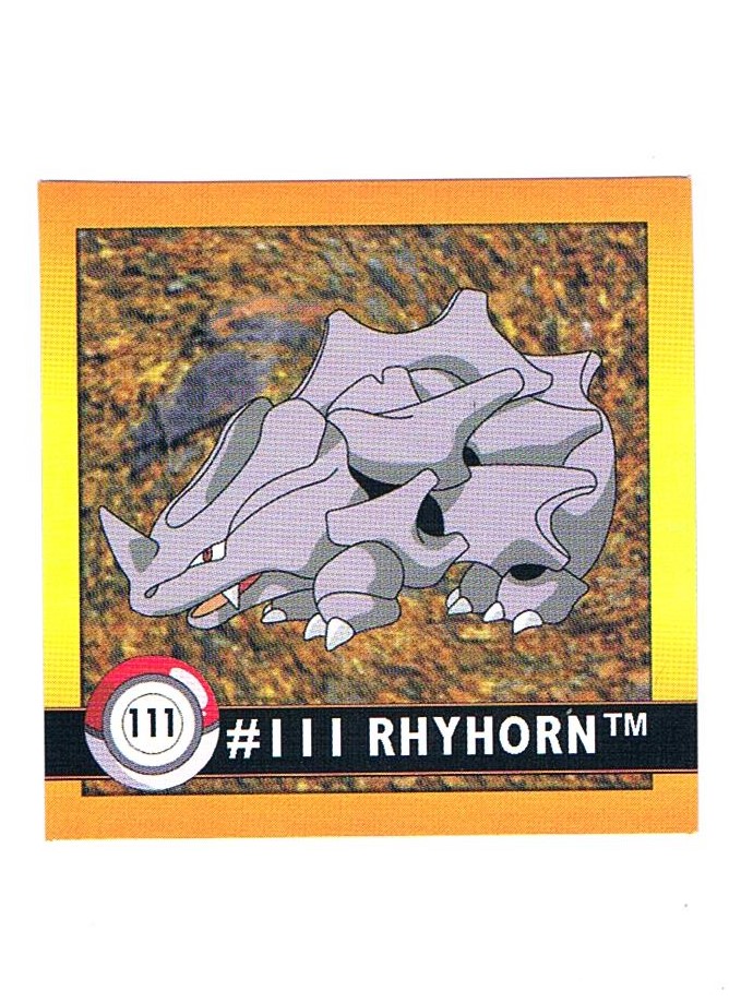 Sticker No. 111 Rhyhorn/Rihorn