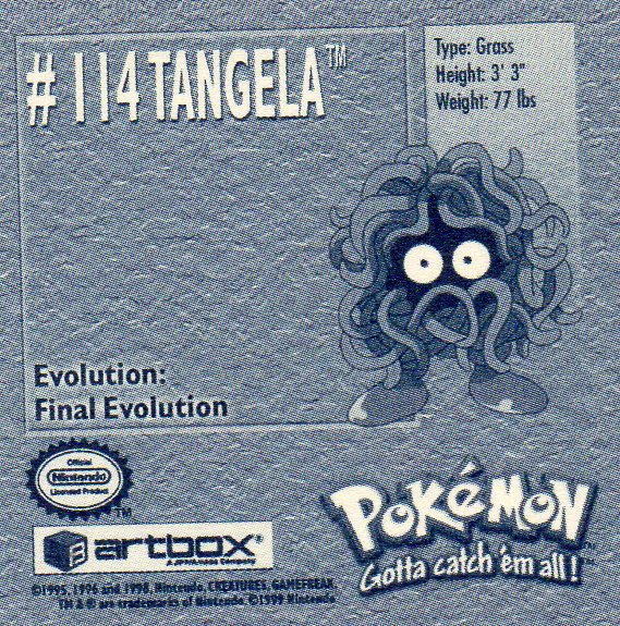 Sticker No. 114 Tangela/Tangela 2
