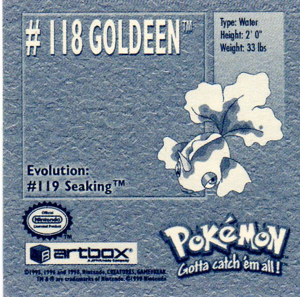Sticker No. 118 Goldeen/Goldini 2