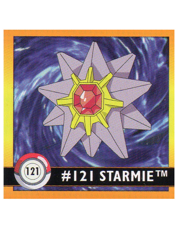Sticker No. 121 Starmie/Starmie