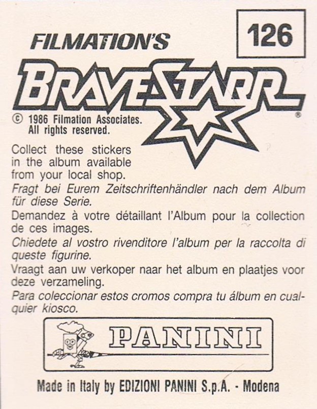 Panini Sticker No 126 2