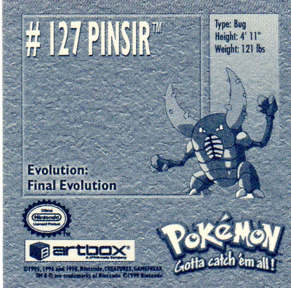 Sticker No. 127 Pinsir/Pinsir 2