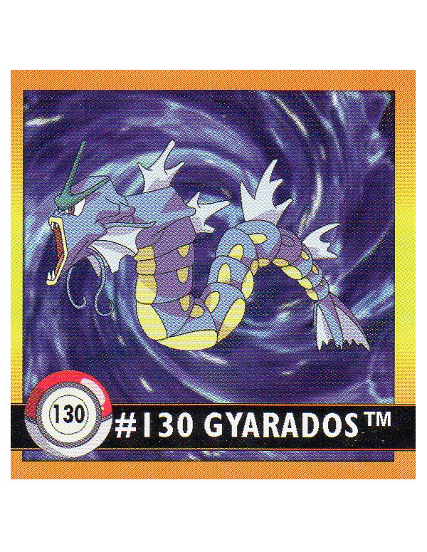Sticker No. 130 Garados/Gyarados