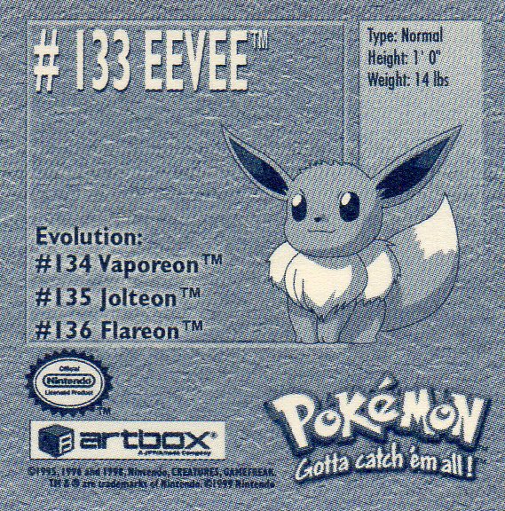 Sticker No. 133 Evoli/Eevee 2