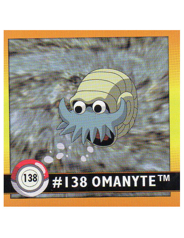 Sticker No. 138 Amonitas/Omanyte