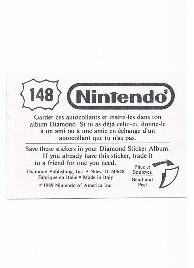 Sticker No. 148 Nintendo / Diamond 1989 2