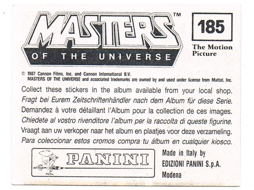 Panini Sticker No. 185 2