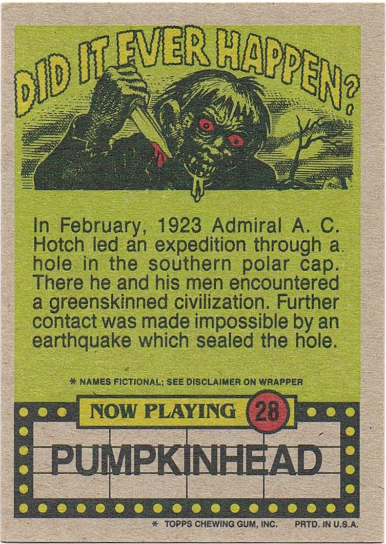 Now Play 28 - Pumpkinhead Topps 1988 2