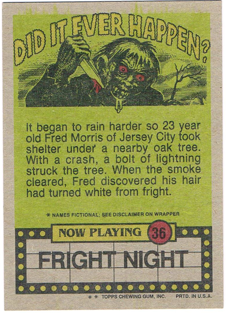 Now Play 36 - Fright Night Topps 1988 2