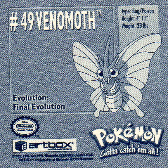 Sticker Nr. 49 Venomoth/Omot 2
