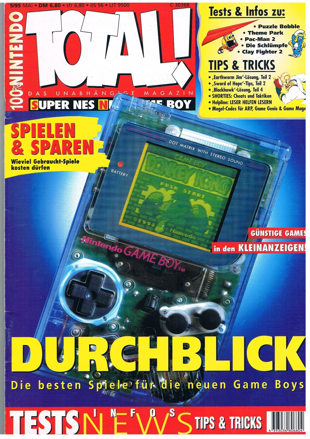 TOTAL Das unabhängige Magazin - 100% Nintendo - Ausgabe 5/95 1995