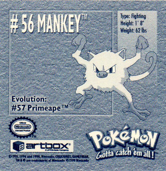 Sticker Nr. 56 Mankey/Menki 2