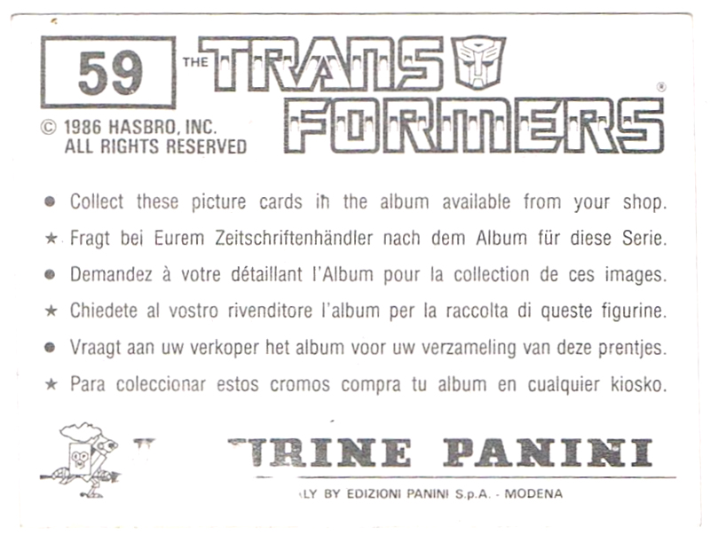Panini Sticker No. 59 2