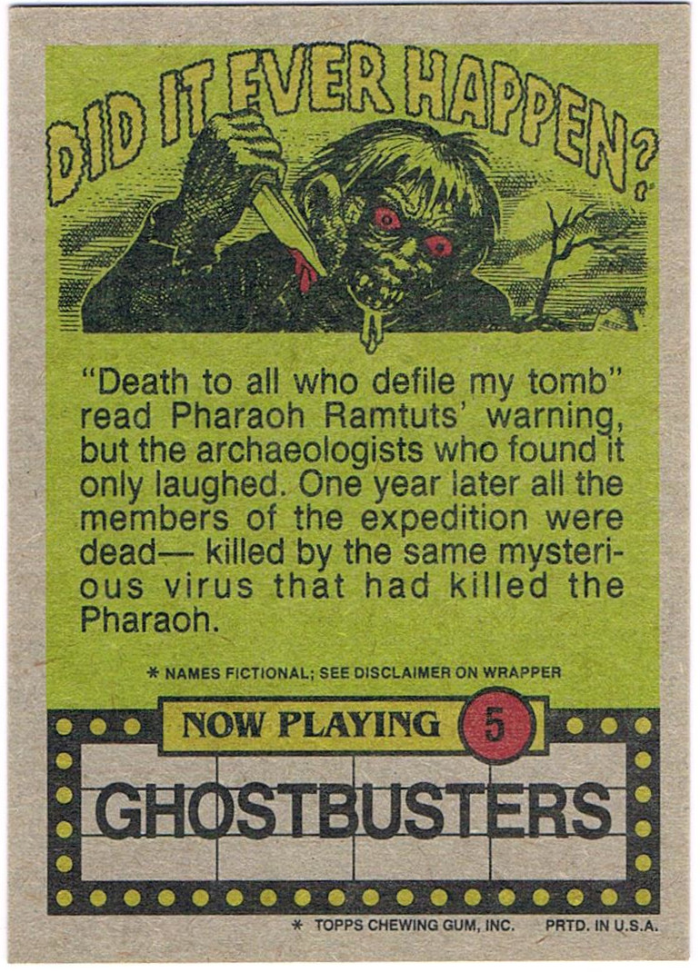 Now Play 5 - Ghostbusters Topps 1988 2