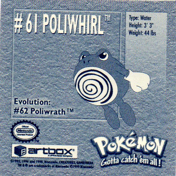 Sticker Nr. 61 Poliwhirl/Quaputzi 2