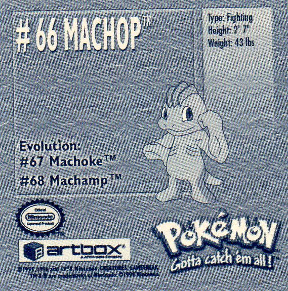 Sticker Nr. 66 Machop/Machollo 2