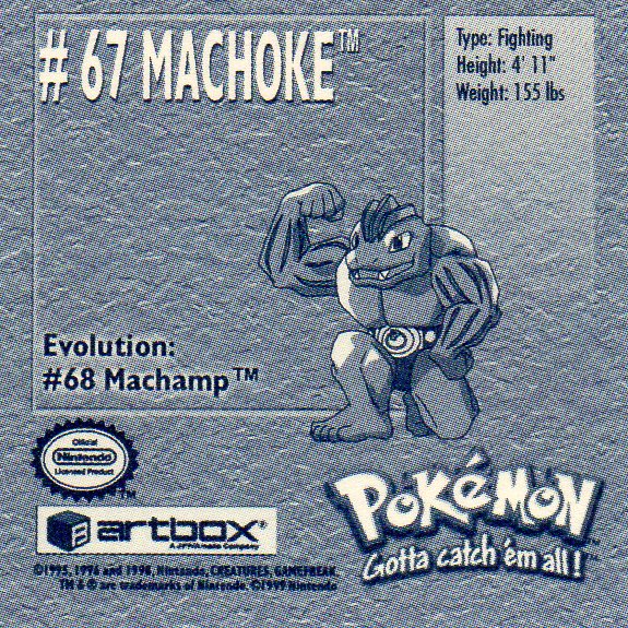 Sticker Nr. 67 Machoke/Maschock 2