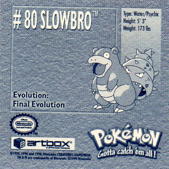 Sticker No. 80 Slowbro/Lahmus 2