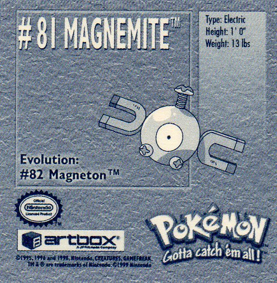 Sticker Nr. 81 Magnemite/Magnetilo 2