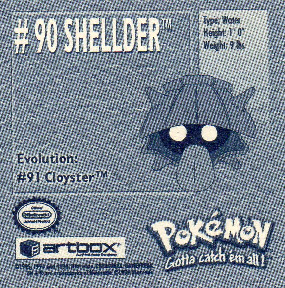 Sticker Nr. 90 Shellder/Muschas 2