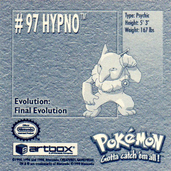 Sticker No. 97 Hypno/Hypno 2