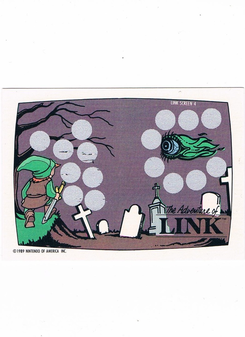 The Legend of Zelda 2 - The Adventure of Link - Rubbelkarte Topps / Nintendo 1989