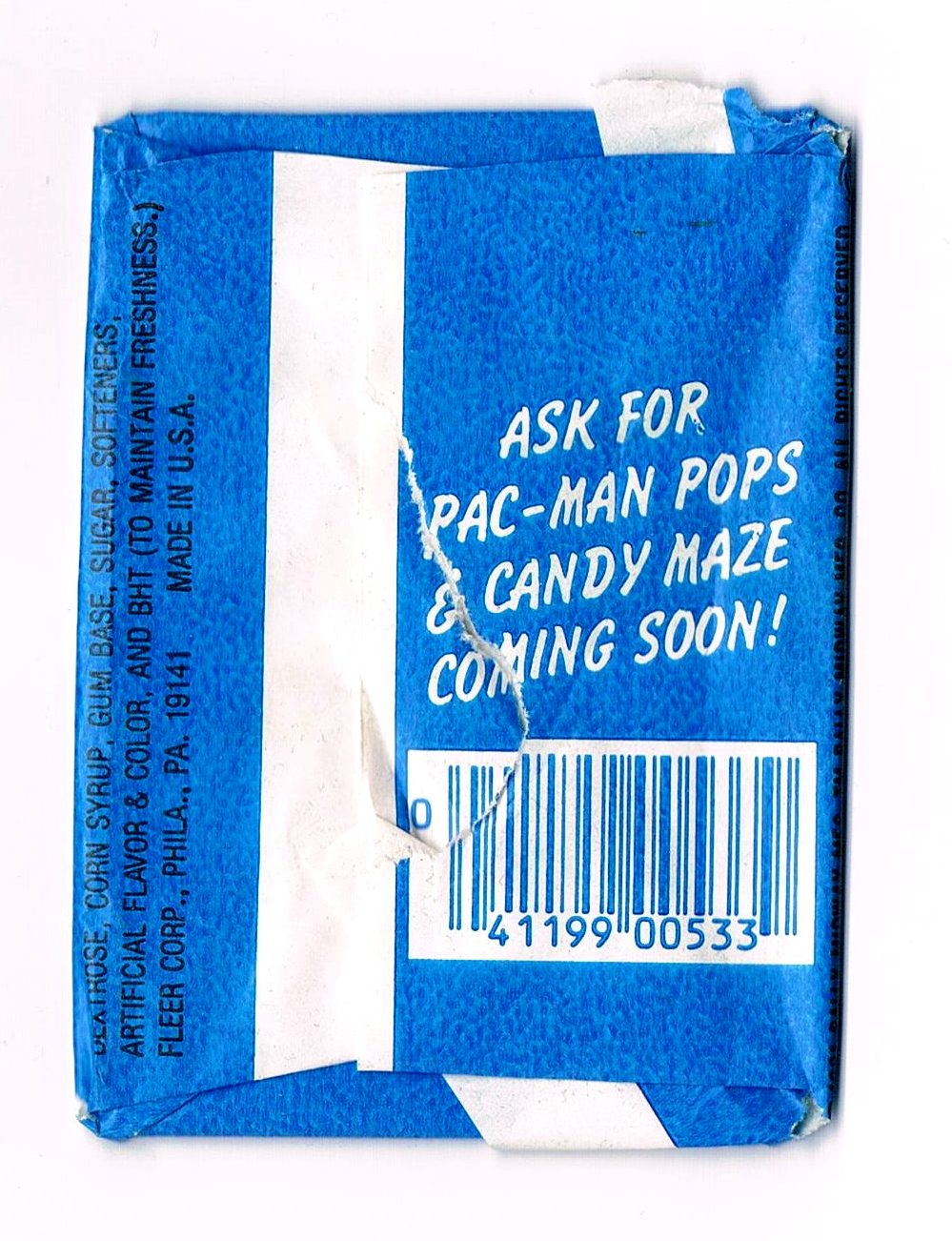Leere Ms. Pac-Man Sticker Packung Fleer 1981 2