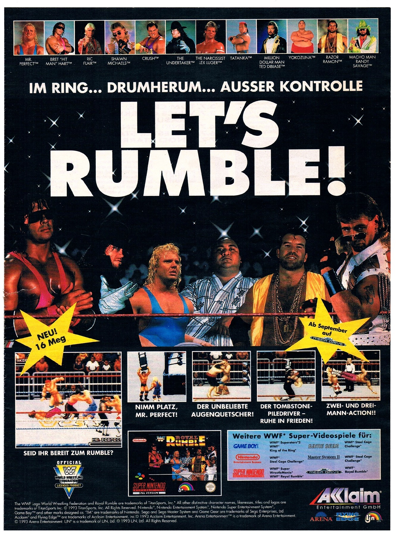 Royal Rumble - SNES / Super Nintendo - Acclaim Werbung 1993