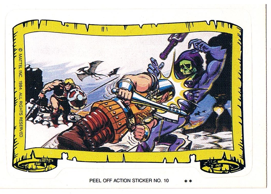 Ram Man vs Skeletor Sticker by Topps