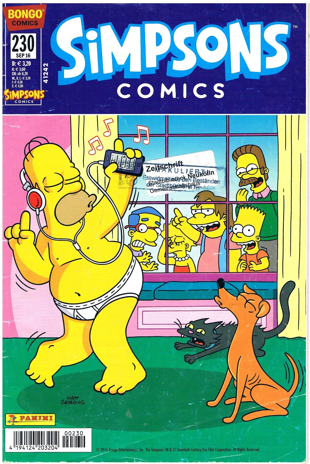 Simpsons Comics - Heft Ausgabe 230 - Seb 16 2016