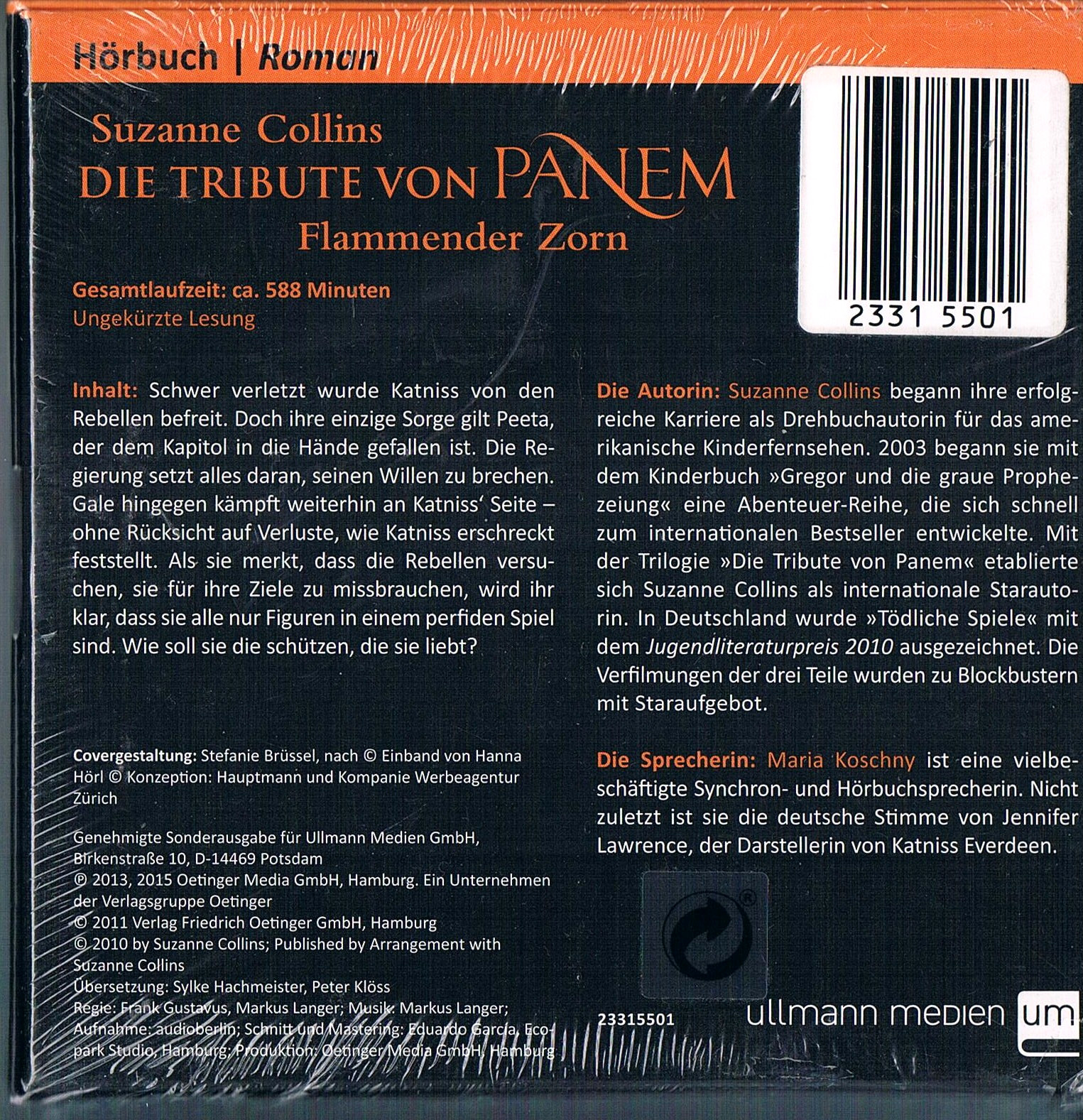 Tribute von Panem - Flammender Zorn - CD / Audio book 2