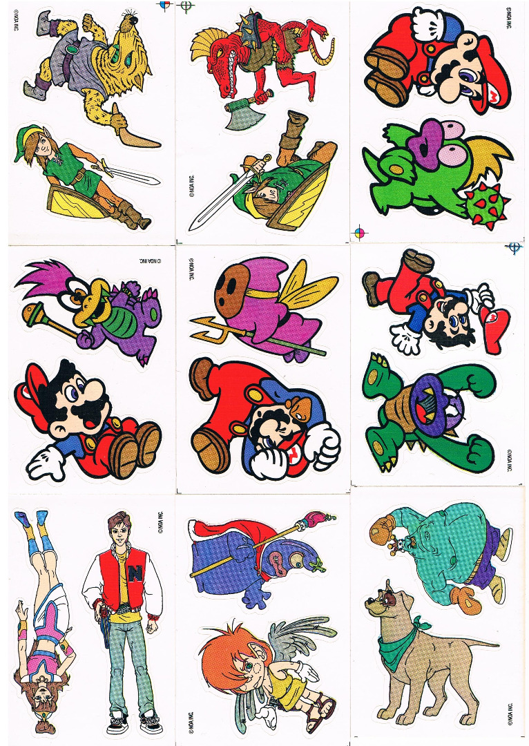 Super Mario Bros / The Legend of Zelda / Kid Icarus / Captain N Sticker