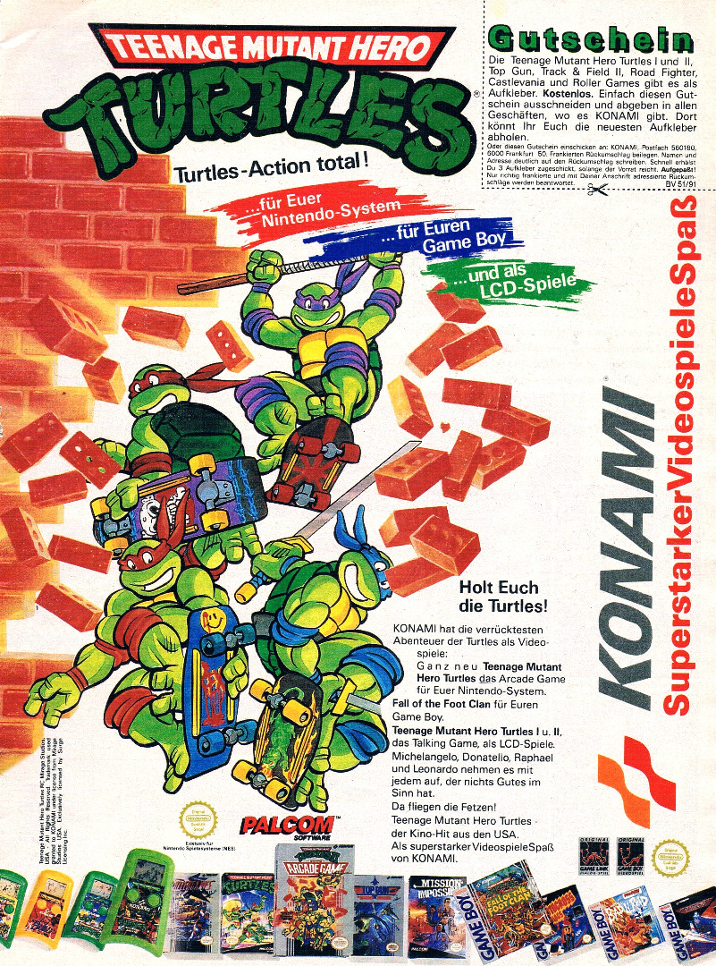 Konami Werbung - Teenage Mutanten Hero Turtles 2 - Nintendo NES
