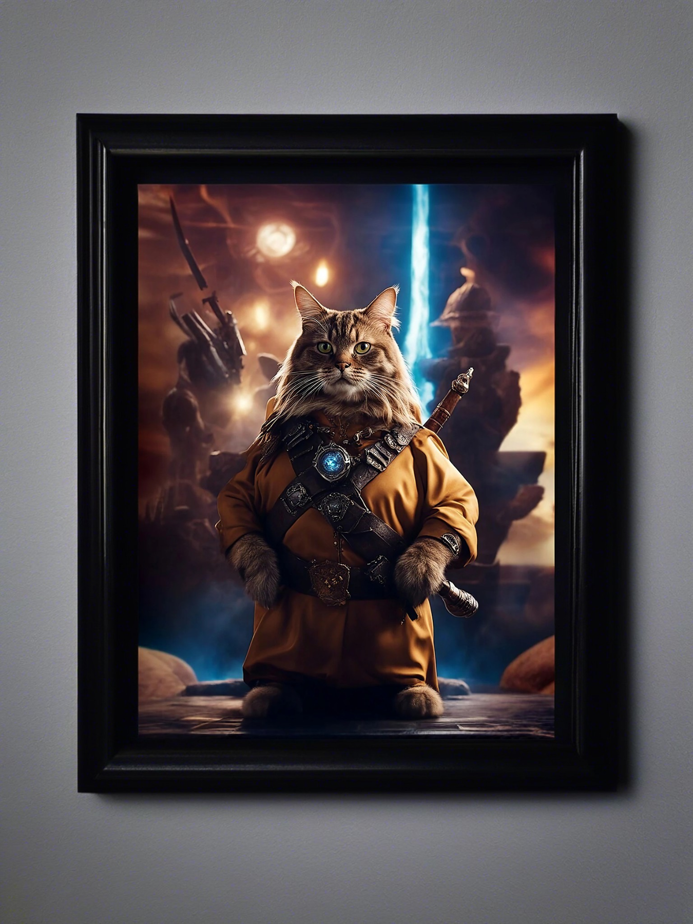 Hero cat science fiction mini photo poster - 27x20 cm 3