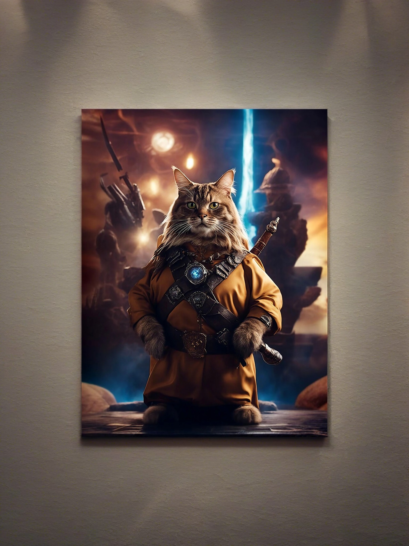 Hero cat science fiction mini photo poster - 27x20 cm 2