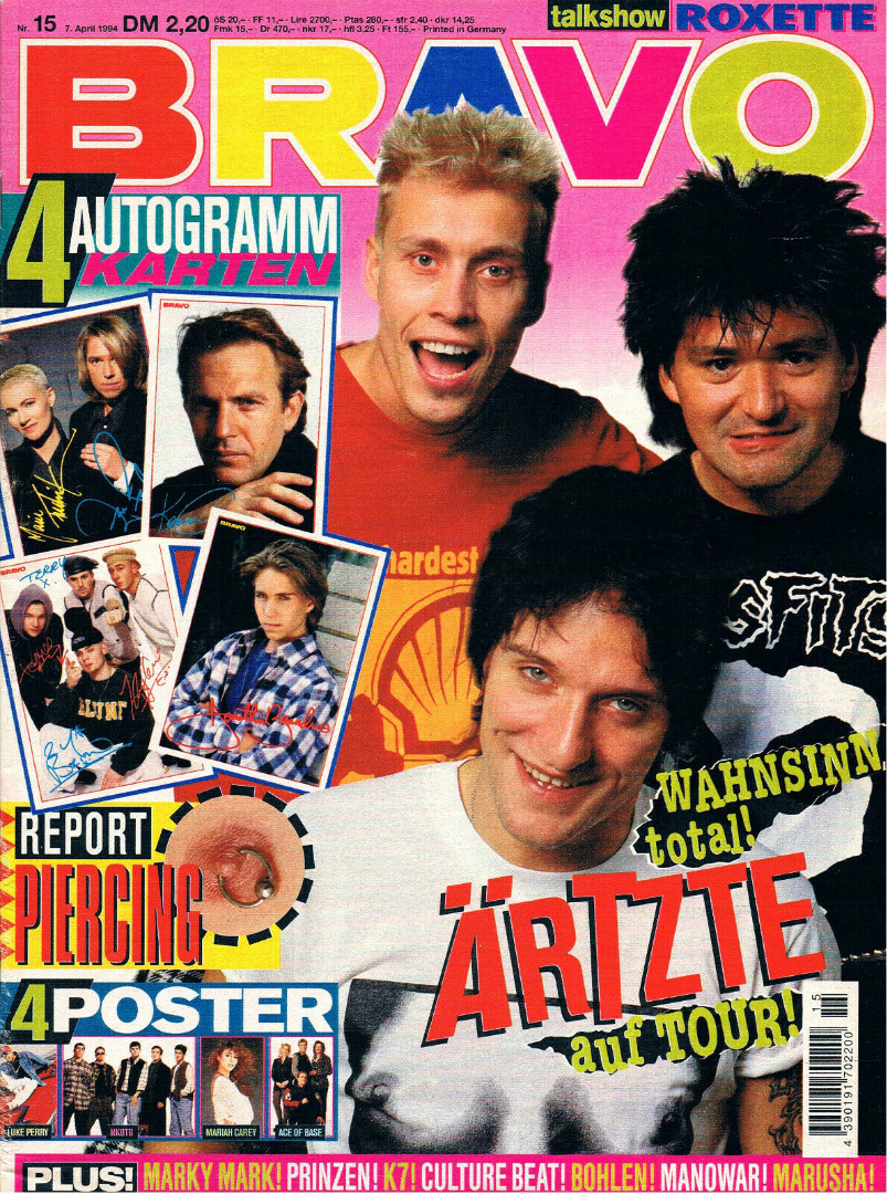 Bravo Nr 15 1994 Komplett Jugend Magazin Heft 94 Roxette Culture Beat Marusha