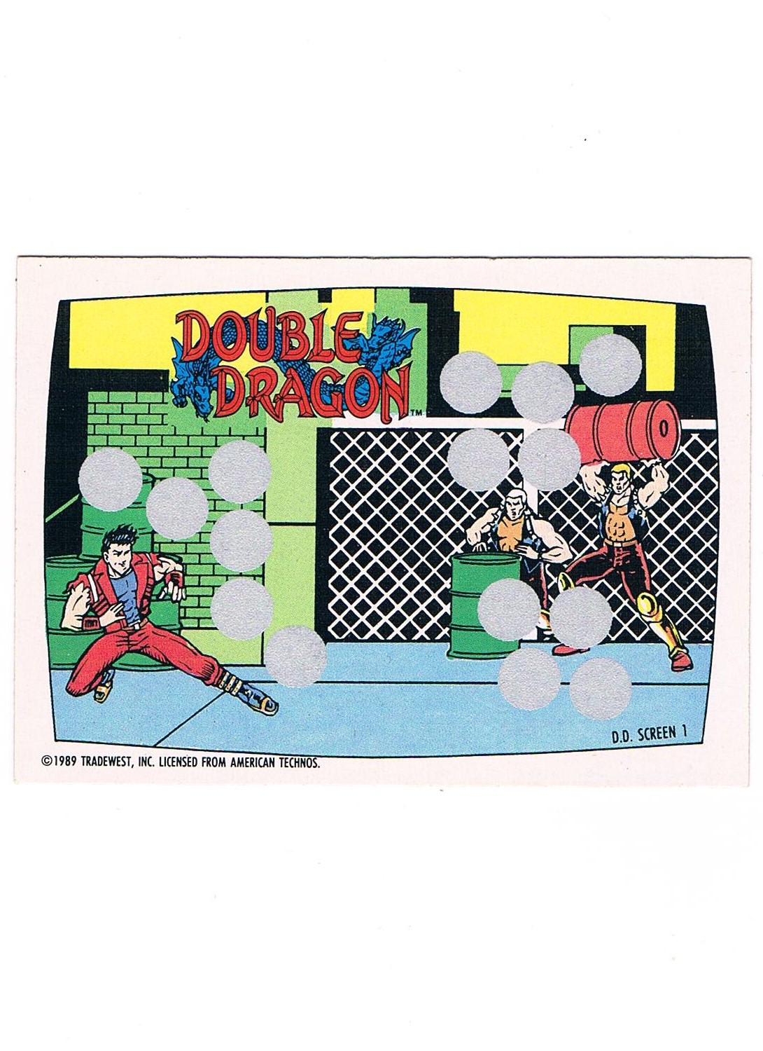 Double Dragon - Screen 1 O-Pee-Chee / Nintendo 1989