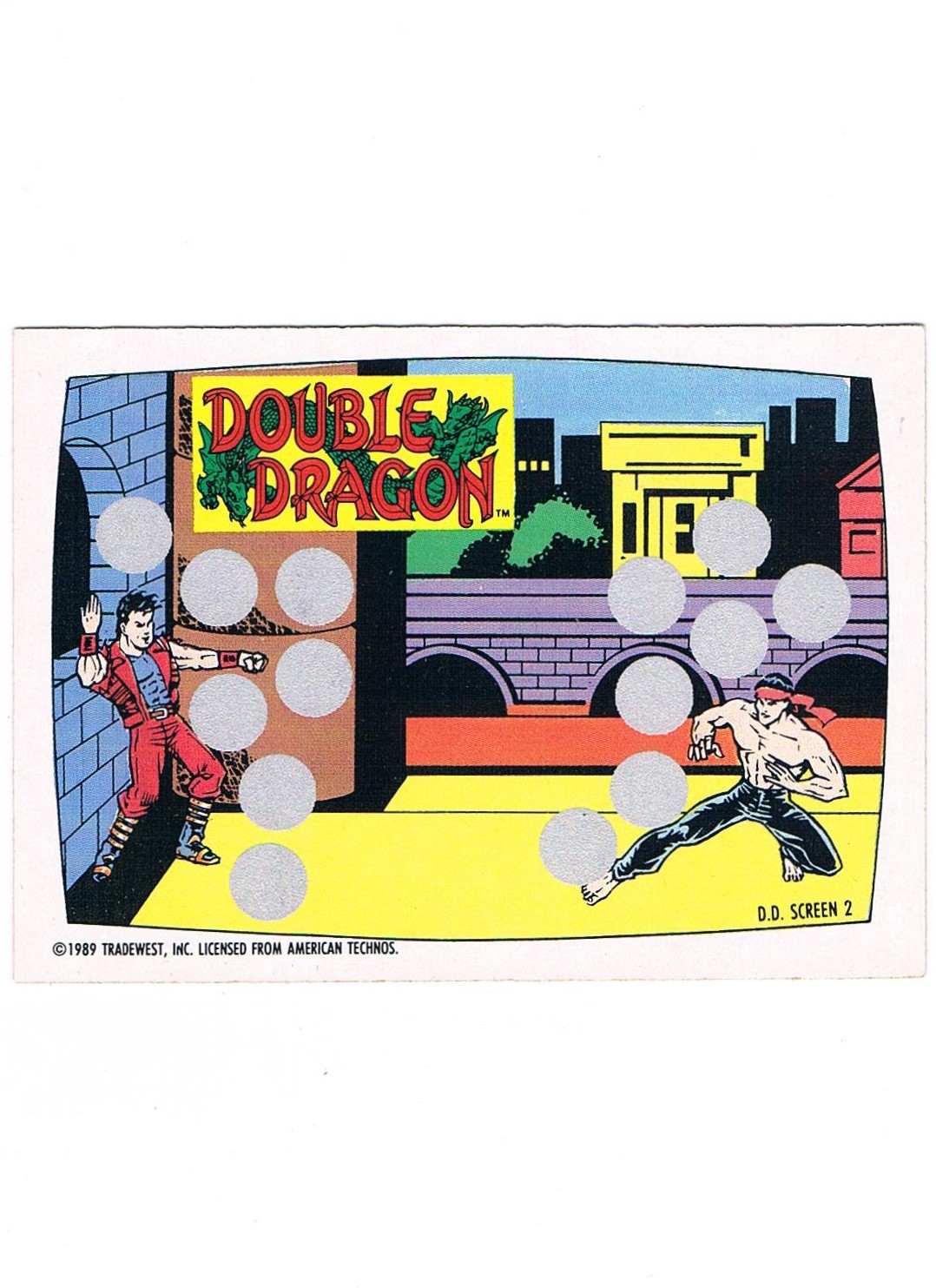 Double Dragon - Screen 2 O-Pee-Chee / Nintendo 1989