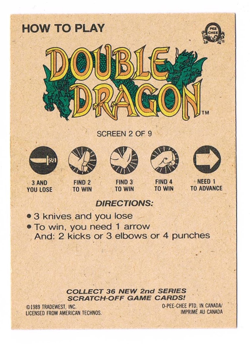 Double Dragon - Screen 2 O-Pee-Chee / Nintendo 1989 2