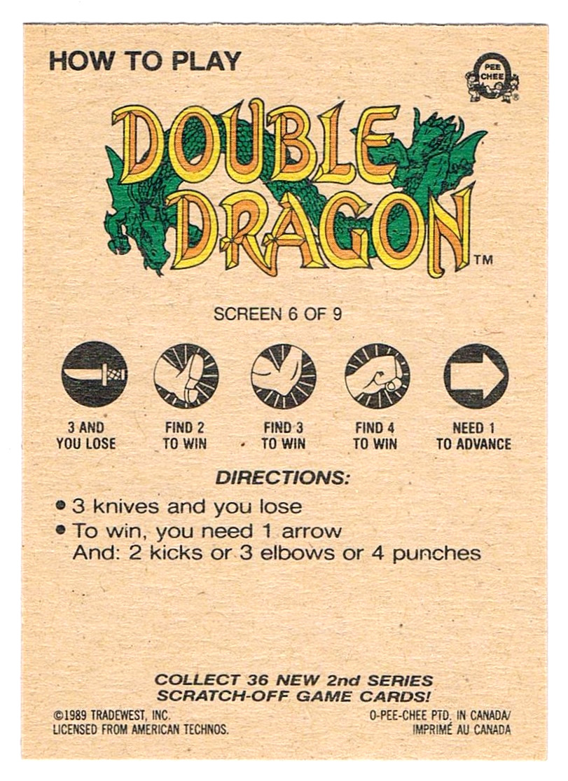 Double Dragon - Screen 6 O-Pee-Chee / Nintendo 1989 2