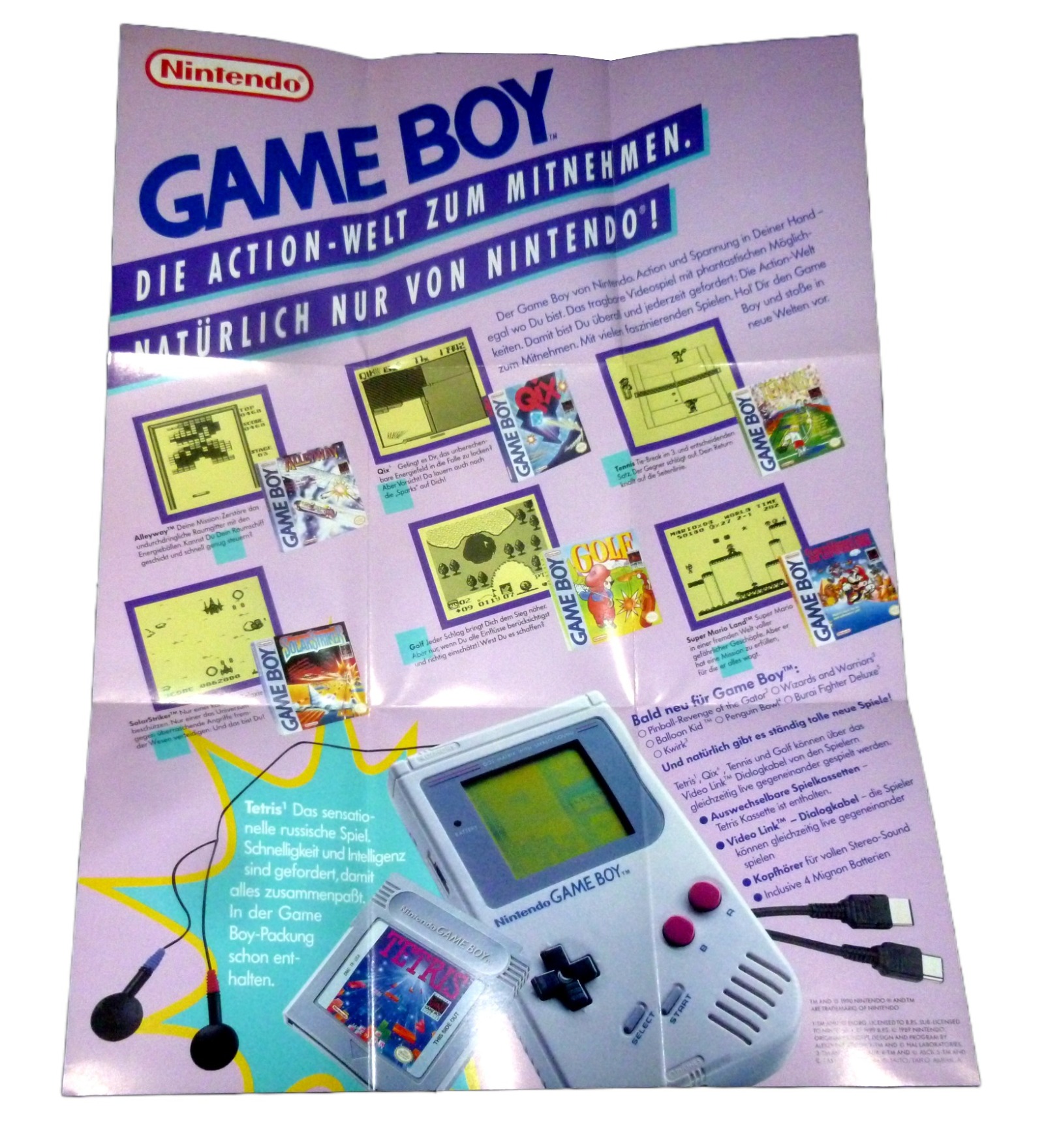 Nintendo Game Boy / NES Werbeflyer