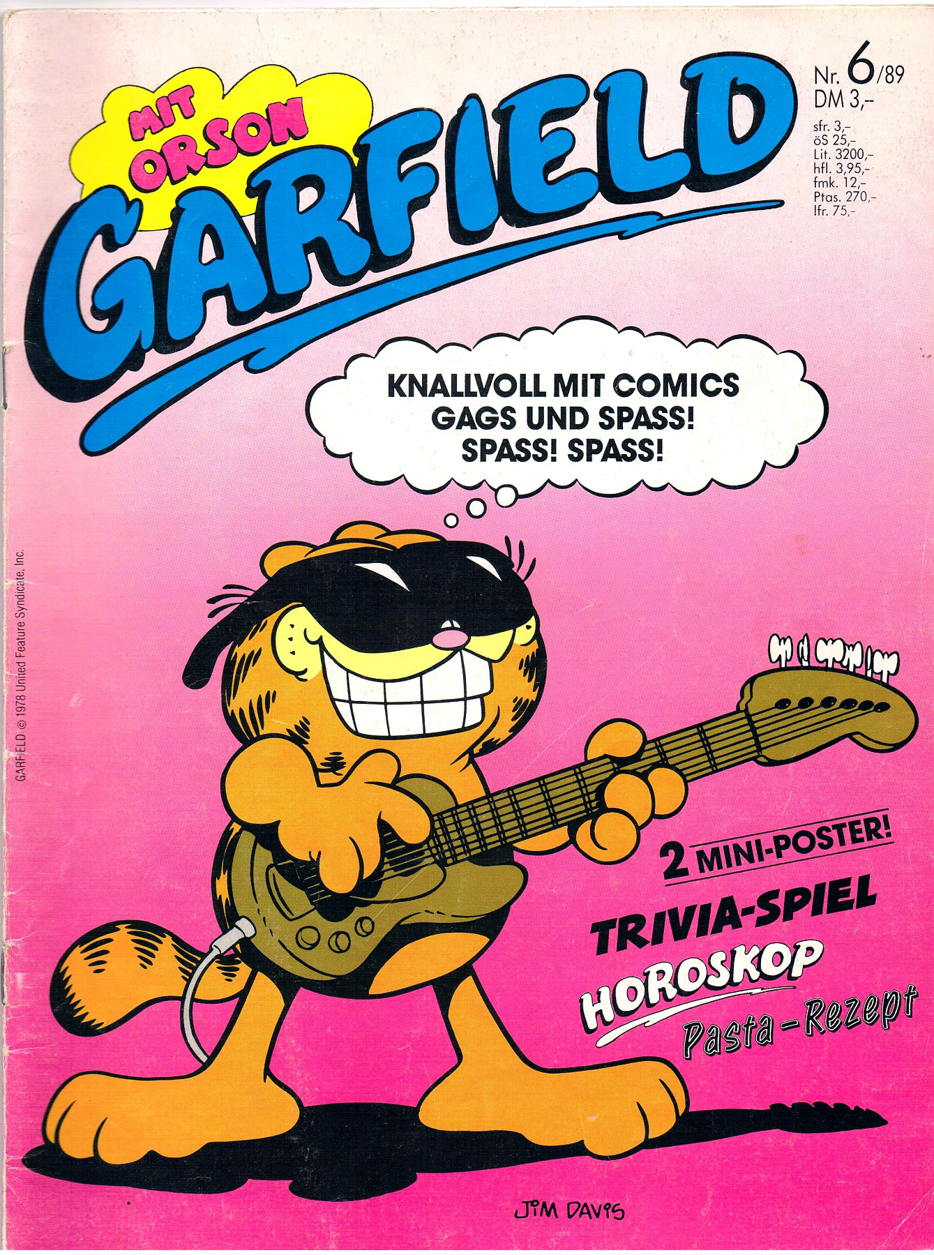 Garfield Comic - Heft Ausgabe 6/1989
