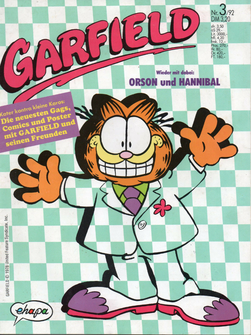 Garfield Comic - Heft Ausgabe 3-92 1992