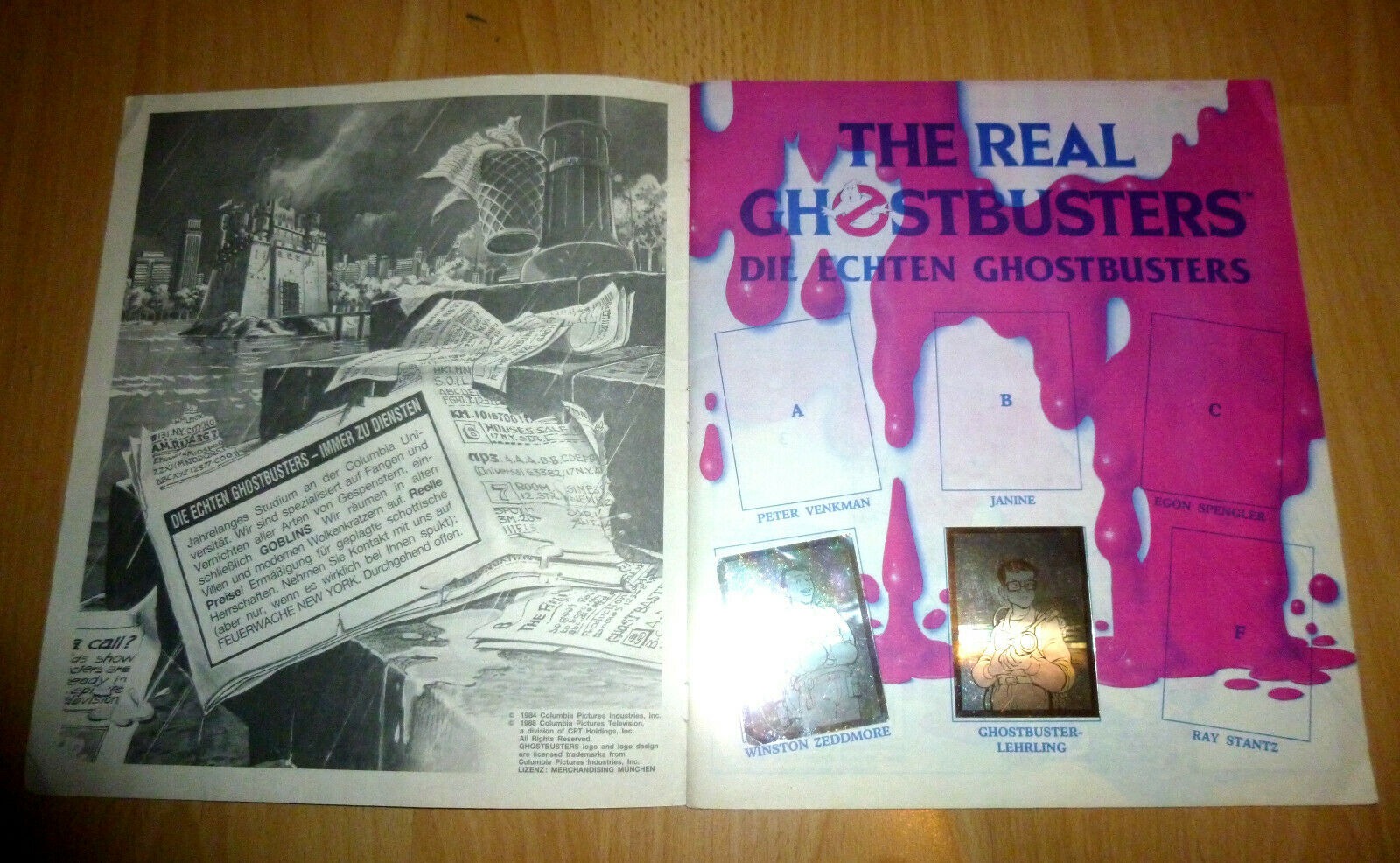 The Real Ghostbusters - Panini Stickeralbum Klebealbum 7